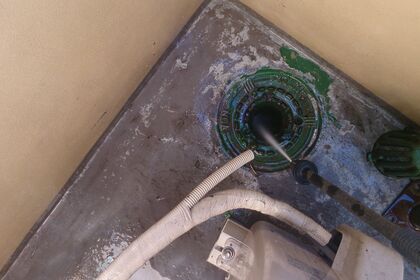 ベランダのドレンつまり修理