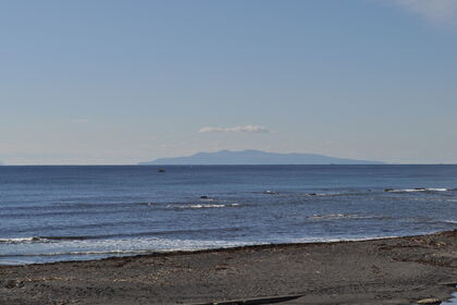 白浜海岸から伊豆大島